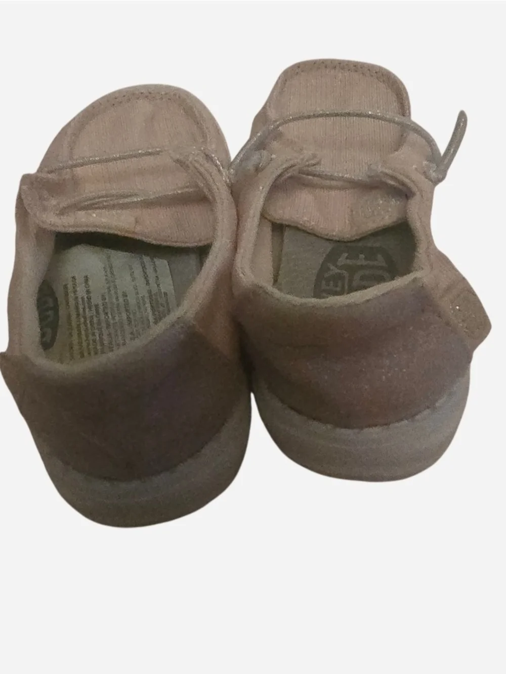 HEYDUDE Wendy Toddler Glitter Rose Crystal Pink Shoes Girls Size K6 EU 22